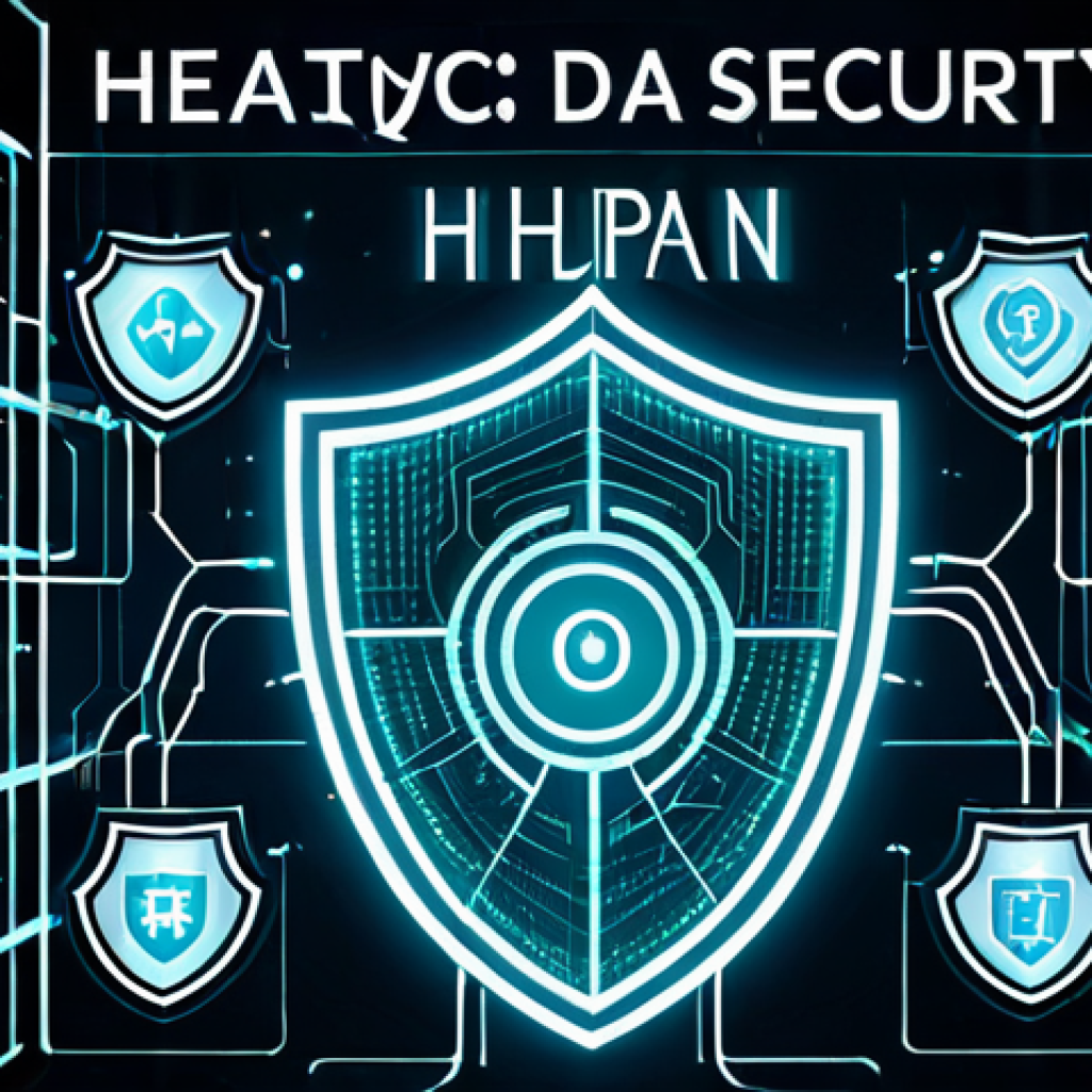 헬스케어 데이터 플랫폼 비교 분석 - Data Security Visualization**
"A futuristic, abstract representation of healthcare data security, f...